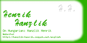 henrik hanzlik business card